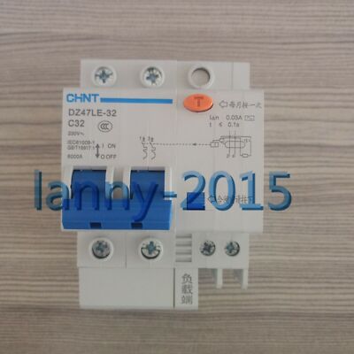 1PC CHNT Binary DZ47LE-32 C32 2P 32A   shock protection circuit breaker #WD8