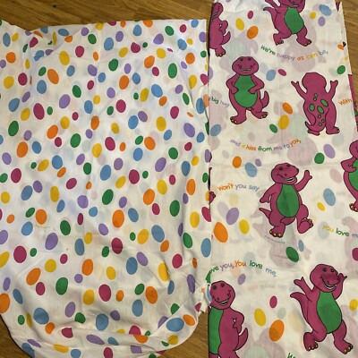 Barney ヴィンテージ TWINシーツ2枚セット s-l400.jpg