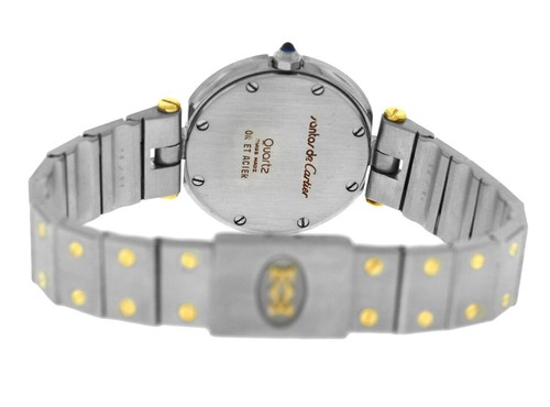 Cartier Santos Ronde Vendome 8191 18K Gold Steel Date Unisex 27MM Quartz Watch - Picture 12 of 16