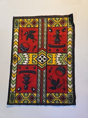 Antique Tobacco Felt Navajo Native Indian Cigarette Rug