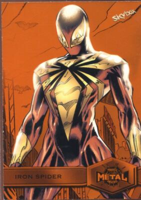 Spider-Man Marvel Metal Universe Light FX Orange [25] Base Card #137 Iron Spider