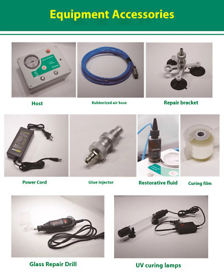 220V Auto Windshield Vacuum Repair Machine, Car Glass Crack Restore Tool