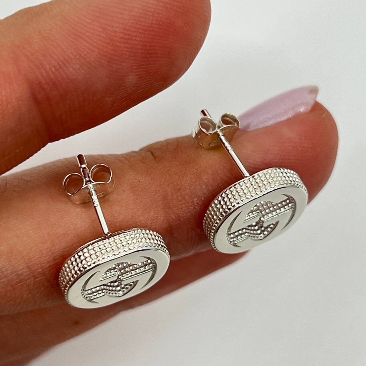 Authentic GUCCI sterling silver G interlocking st… - image 3