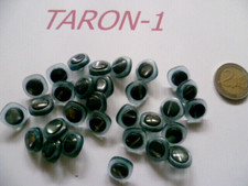 30 BOTTONI RESINA + MADREPERLA VINTAGE 1,4 CM COLOR PETROLIO CAMICETTA SARTORIA