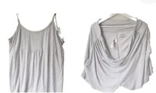 Primark Maternity Pyjama Set Nightwear  Vest & Adaptable Top × Feading Grey XL