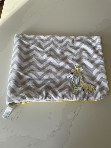 Carter's Just One You Baby Blanket Giraffes GRAY Stripe Chevron YELLOW Sherpa - Picture 4 of 5