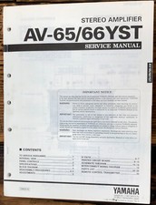 Yamaha AV-65 AV-66YST Amplifier Service Manual Original 