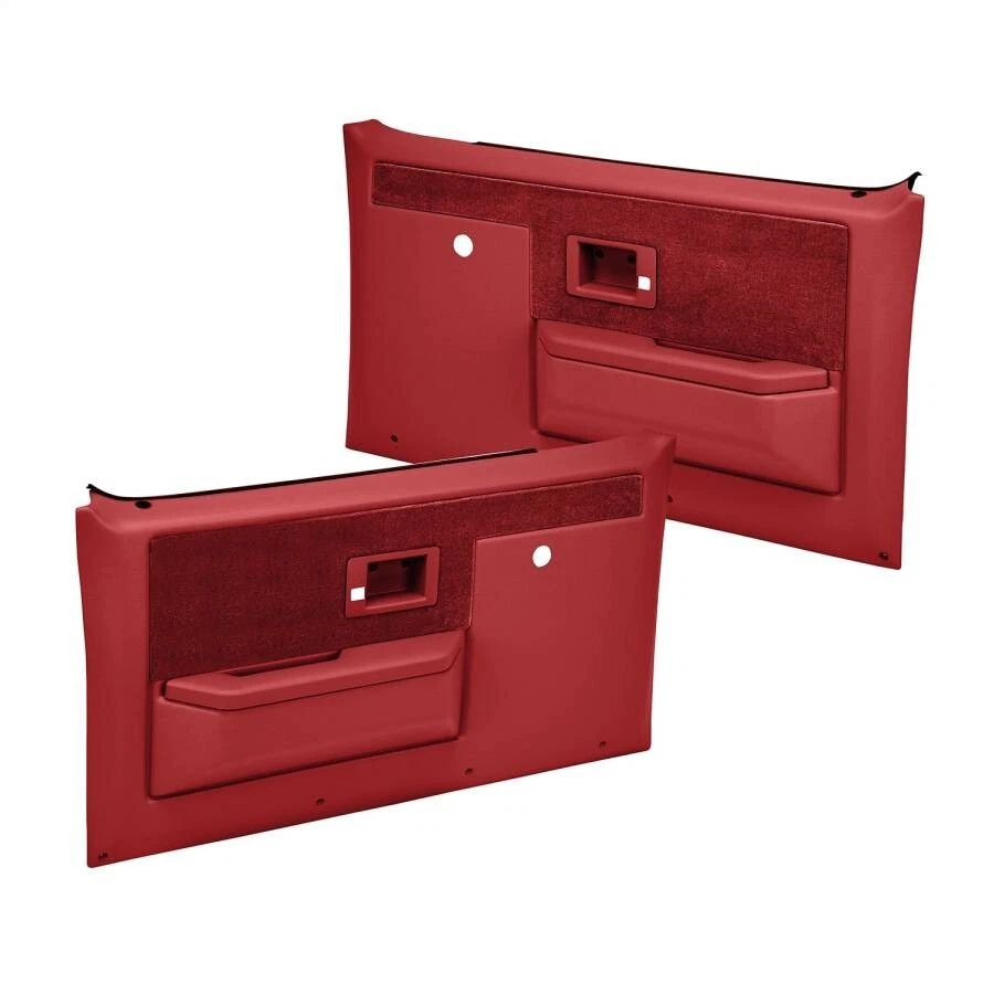 Kit de cubierta de tablero de panel de puerta rojo Coverlay 18-601CN para camionetas Chevy GMC 81-91 Foto 3 de 4