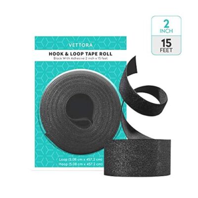 15ft Hook and Loop Reusable Fastening Tape Strap Cable Ties Double Sided 2inch W