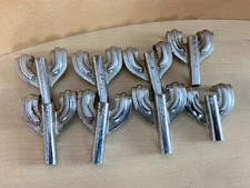 LUDWIG LEEDY 40s 50s Vtg Lot of 8x Bass Drum HOOP CLAW Collar Hook Parts Chrome
