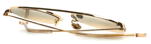 NATHALIE BLANC Hermes 226 Gold Pale Womens Round Gradient Sunglasses 49-19-142 - Picture 14 of 15