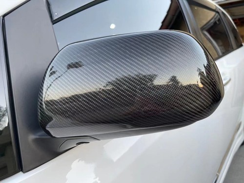For 2011-2017 Toyota Sienna Real Carbon Fiber Side View Mirror Cover Caps 2Pcs - Foto 5 di 5
