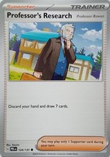 124/131 PROFESSOR'S RESEARCH (ROWAN) COMMON PRISMATIC EVOLUTIONS POKEMON CARD