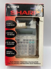 Sharp EL-1750PIII Electronic Printing Calculator 12 Digit 2 Color Printer - NEW