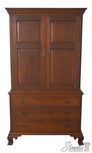 L73076: ELDRED WHEELER Cherry 2 Piece Armoire Linen Press