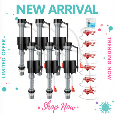 NEW 6 Sets Toilet Float Replacement Kit Universal Flusher 2 Inch Flapper