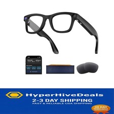AI Smart Glasses - 8MP HD Camera, Real-Time Translation, Waterproof, Matte Black