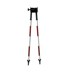 Bipod BLS Aluminium Zweibeinstativ rot-wei&szlig; f&uuml;r Nivellierlatten mit Tasche