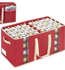Christmas Ornament Storage / Adjust. Dividers, Large Holiday Ornaments, bulb box