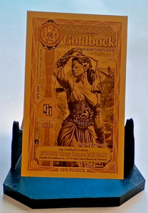 TWO-  1/4 Idaho GoldBacks -1/4000th Troy Ounce 24K Gold