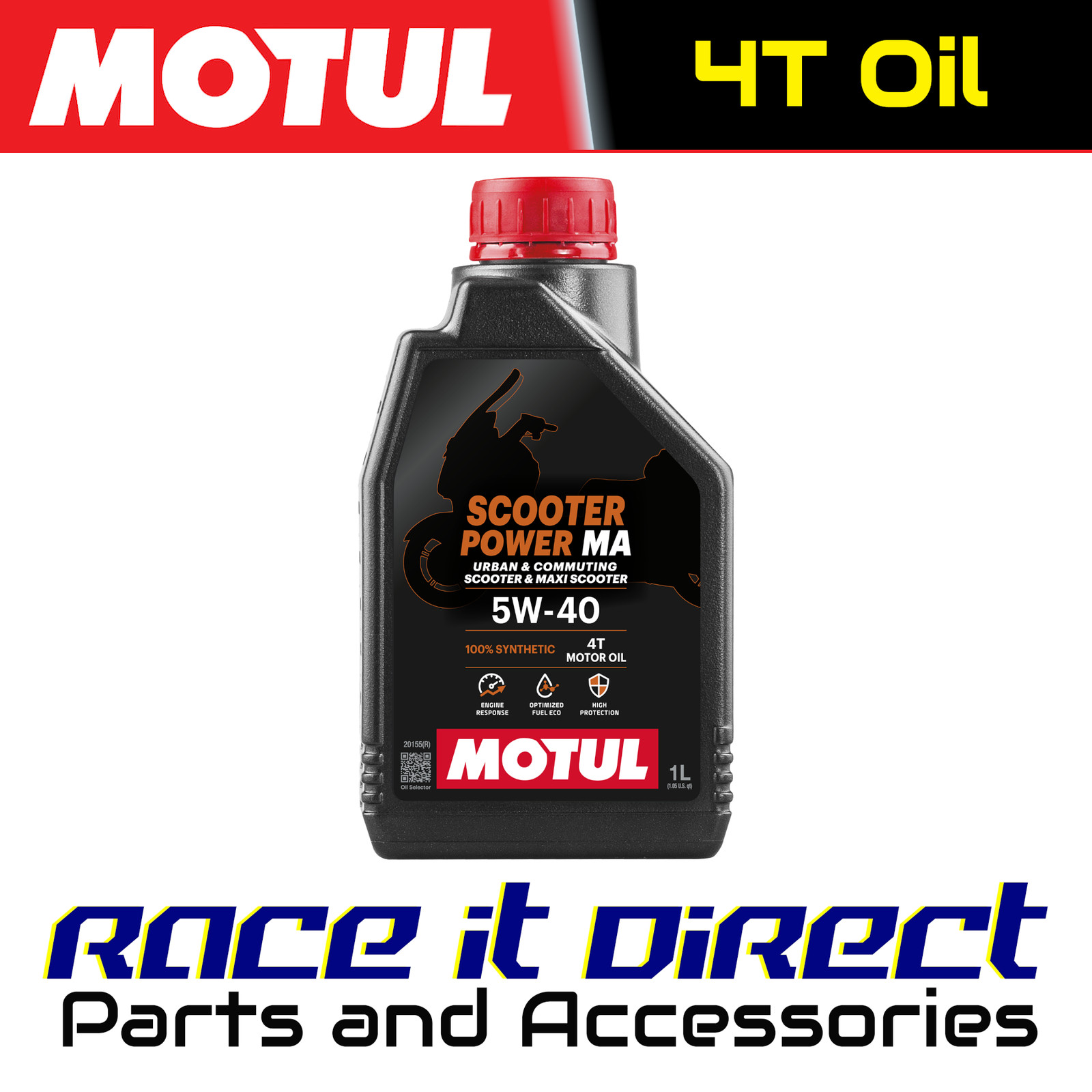 Motul Scooter Power 4T MA Motor Oil 5W40 - 1 Litre