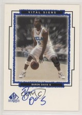 1999 SP Top Prospects Vital Signs Baron Davis #BD Auto 00ah