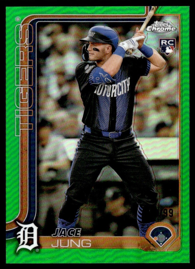 2025 Topps Chrome Green Refractor Rookie Jace Jung 49/99 #225