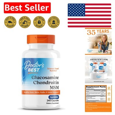 240 Capsules of Glucosamine, Chondroitin & MSM - Support Flexibility & Mobility