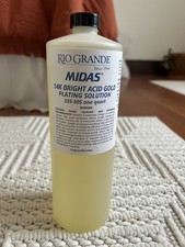 Midas  14K Yellow Bright Gold Plating Solution, Acid-Based