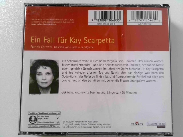 Ein Fall für Kay Scarpetta: Gekürzte Lesung Patricia, D. Cornwell: - Bild 2 von 2