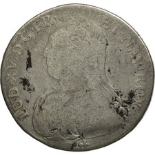 Moneda, Francia, Luis XV, 1/2 Écu aux branches d'olivier, 1/2 ecu, 1727