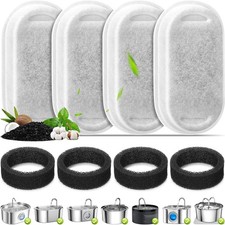 4 Pack Cat Water Fountain Filters  Pre-Filter Sponges for 3.2L/108Oz  67oz/2L