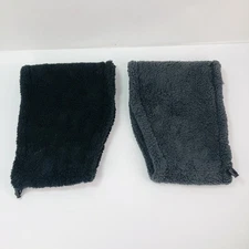 2x Fleece Neck Warmer Gaiter Adjustable Winter Windproof Face Cover Black & Gray