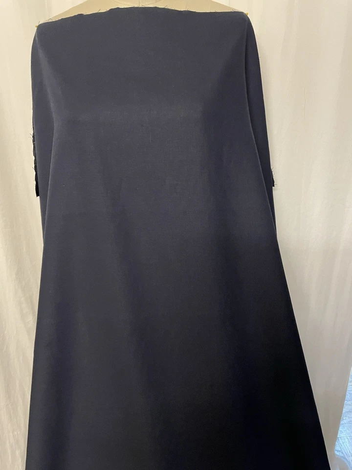 100% Natural Linen Navy Blue Fabric By The Yard 42" Inches Wide - Image 3 of 4