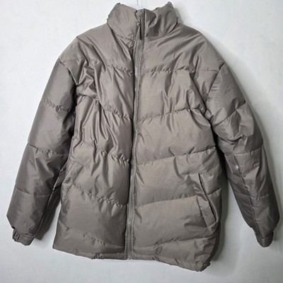 Advance Sport Puffer Jacket XL Gray Insulated Winter Coat Full Zip Mens Unisex