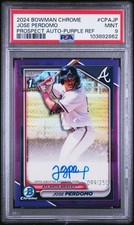 2024 Bowman Chrome - Prospect Autographs Jose Perdomo #CPA-JP Purple /250 PSA 9