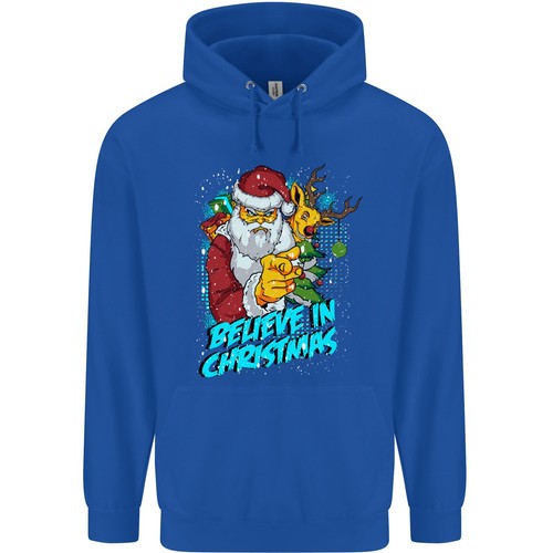 Cree En La Navidad Divertido Santa Xmas Sudadera Para Hombre 80% Algodón - Imagen 4 de 29