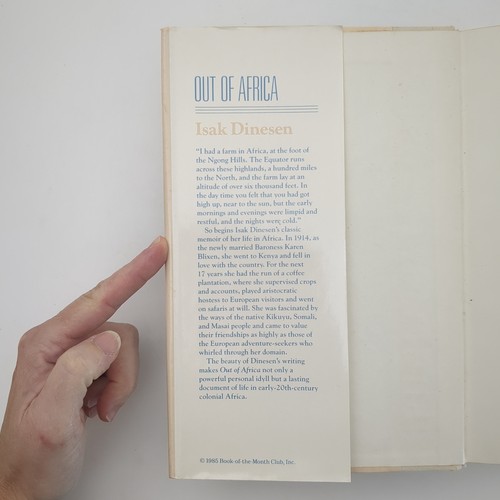 Out of Africa Memoir Colonialism Hardcover Book Isak Dinesen 1985 - Picture 7 of 24