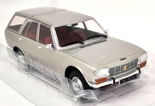 MCG 1/18 - Peugeot 504 Break 1976 Silver Metallic Diecast Scale model car