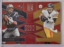 2017 Donruss Elite RED Face to Face Tom Brady And Ben Roethlisberger #03/99!!