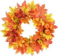 TüRkranz Herbst Deko FüR HaustüR Erntedank Halloween 30Cm Deko Kranz