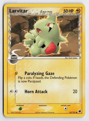 Larvitar (Delta Species) - DF #52/101 Dragon Frontiers Normal MP