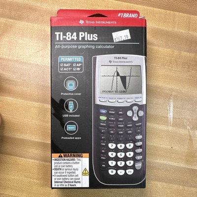 Texas Instruments TI-84 Plus Graphing Calculator USB Preloaded Apps Cover