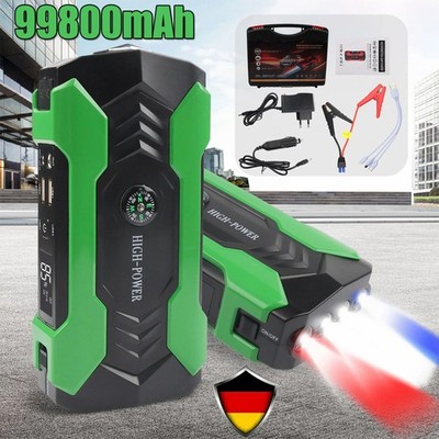 99800 MAH AUTO KFZ STARTHILFE JUMP STARTER 12V LADEGERÄT BOOSTER PKW POWER BANK