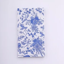 20 White Blue Floral 2 Ply Paper Disposable Dinner Napkins Party Decorations