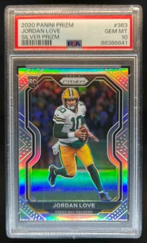 2020 Prizm Jordan Love RC Silver Rookie #363 Packers PSA 10