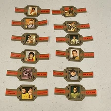 Set of 12 cigar bands of Star Trek - Kirk - Spock- Enterprise   (1977)