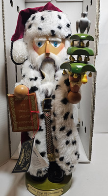 Signed Steinbach Nutcracker 12 Days Of Christmas Pear Tree Santa #891/5000 W/Box