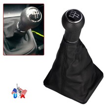 Car 5 Speed Frame Gear Dust Cover Shift Knob Gaiter Boot For Vw Jetta 2002-2012