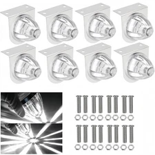 8x Big Watermelon Lights with Stainless Steel Bracket LED Turn Signal Lamp Truck